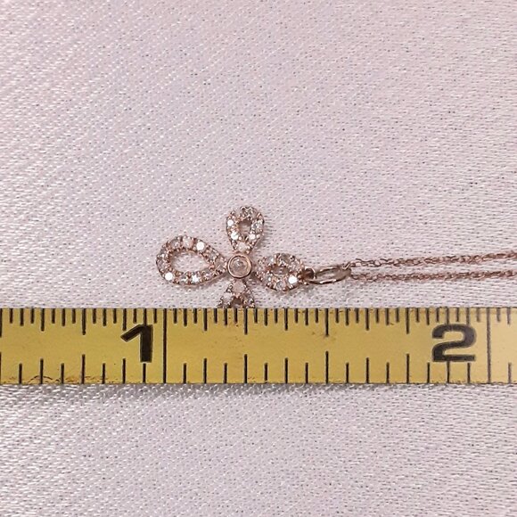 NEW 14kt Rose Gold and Diamond Cross Necklace - Picture 8 of 11